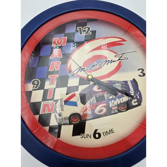 Vintage 90s Mark Martin NASCAR Sun Time Clock RARE #6 Valvoline Racing 90's READ - Picture 7 of 7